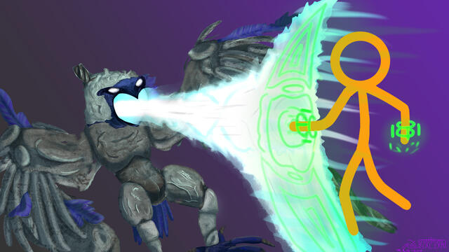 Fullbody Experimental(Full Render) 2 Chars + Gradient BG